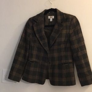 Talbots petite plaid jacket